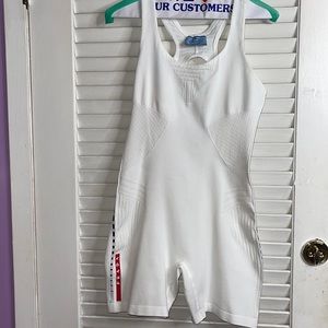 Prada soft rec polyester jumpsuit/ romper